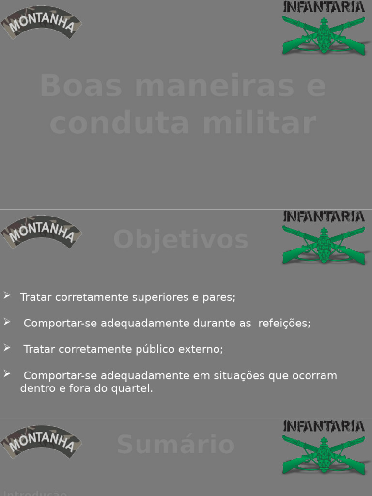 Boas Maneiras e Conduta Militar | PDF | Atitude (Psicologia)