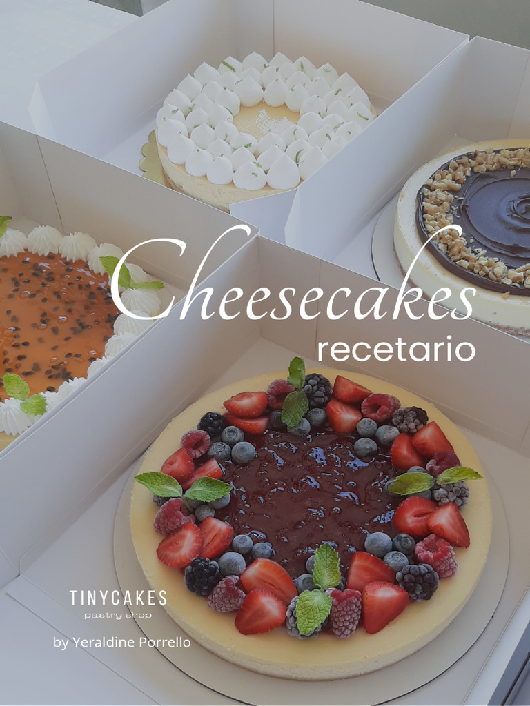 Recetas de Tarta Cheesecake | PDF | Tarta de queso | Pasteles