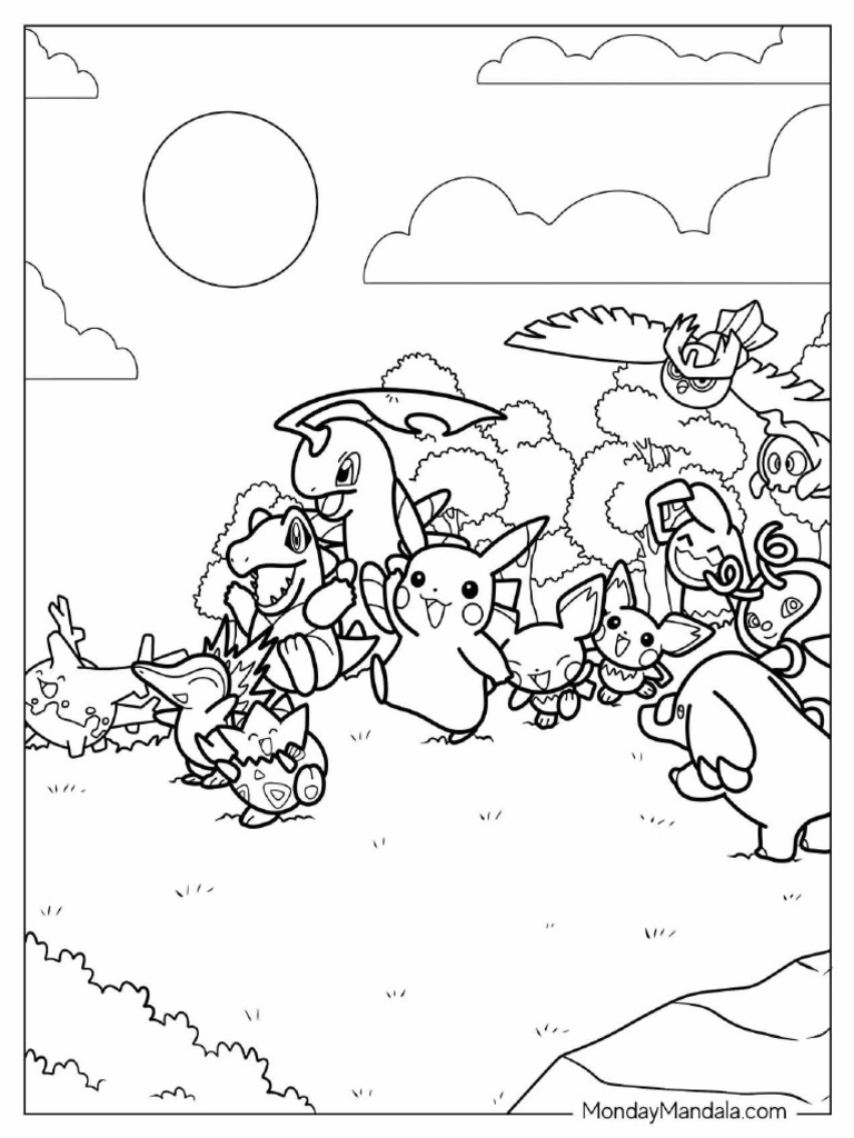 Happy Pokemon Creatures To Color | PDF