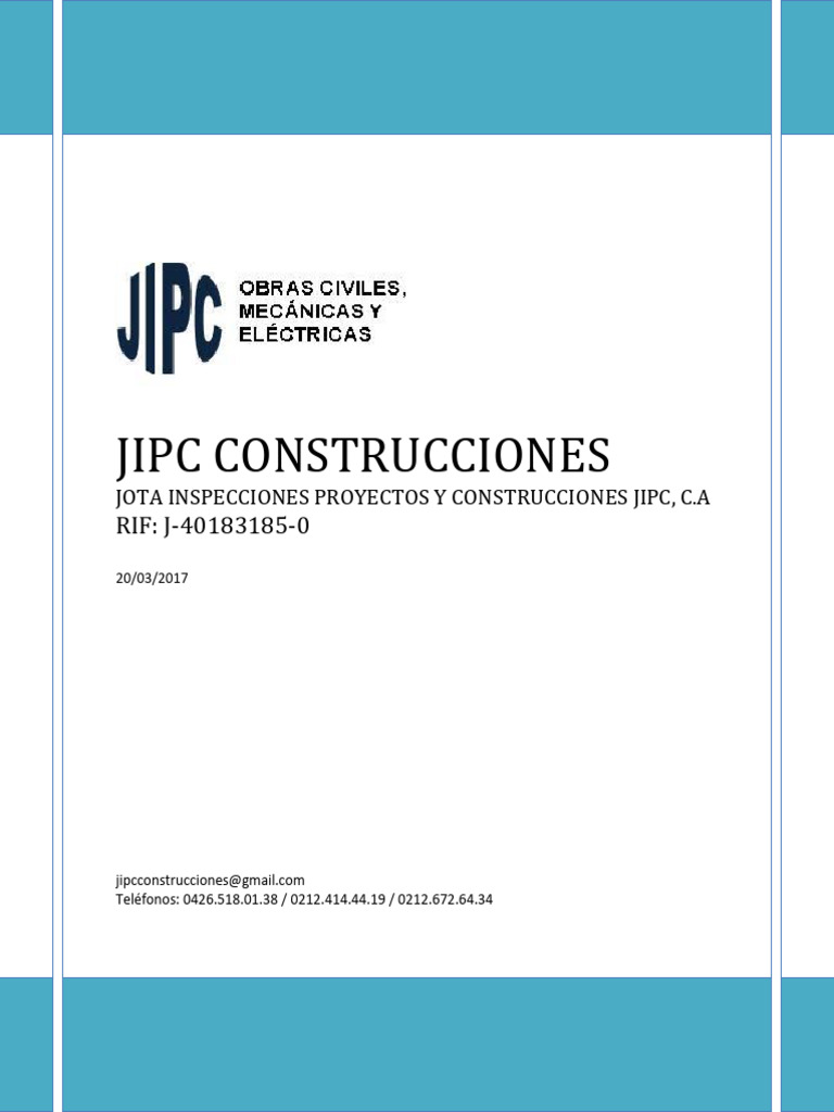 JIPC Construcciones: Servicios y Proyectos | PDF | Business | Ingeniero ...