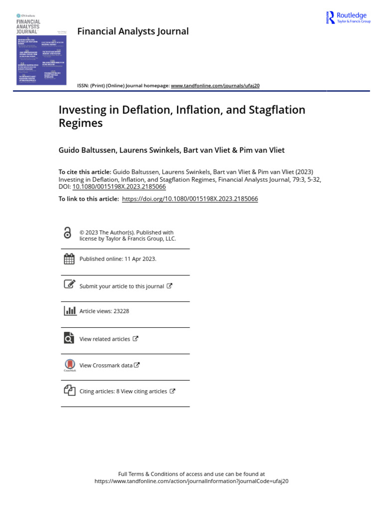 Investing in Deflation Inflation and Stagflation Regimes | PDF ...