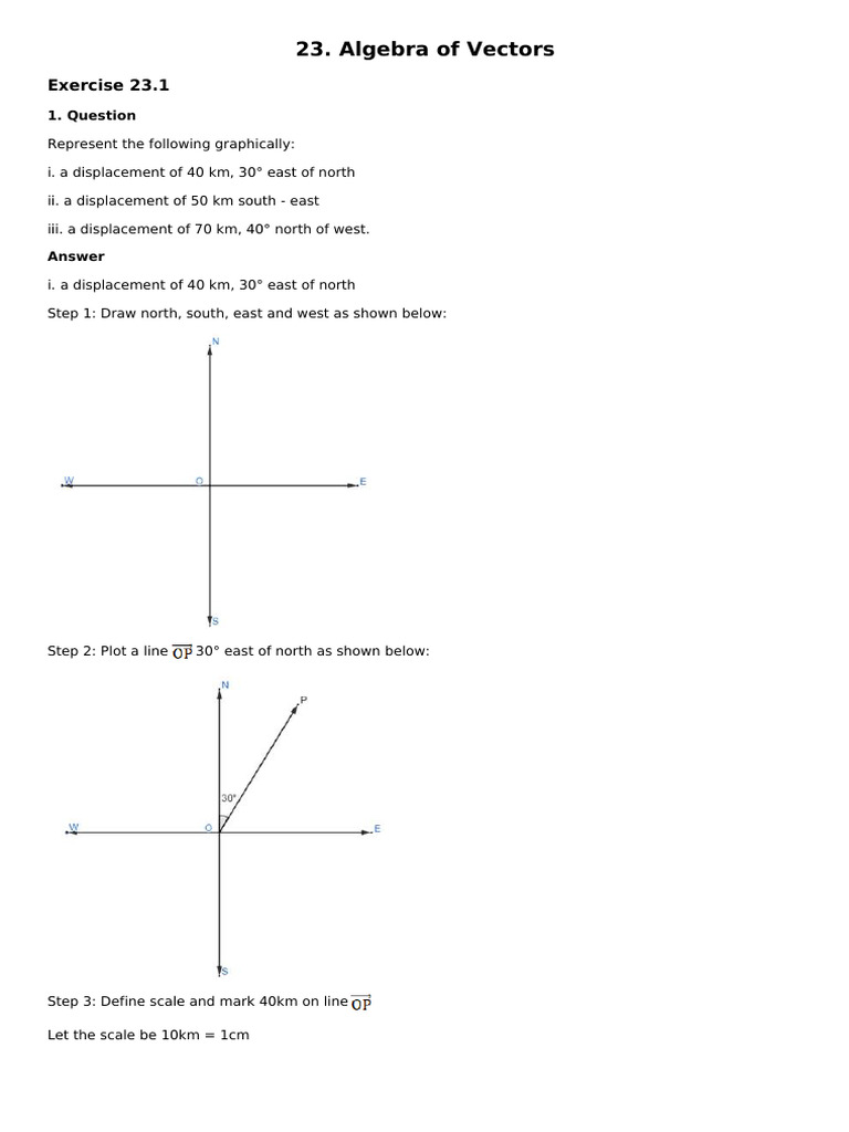 Vector Algebra Exercises and Solutions | PDF | Norm (Mathematics ...