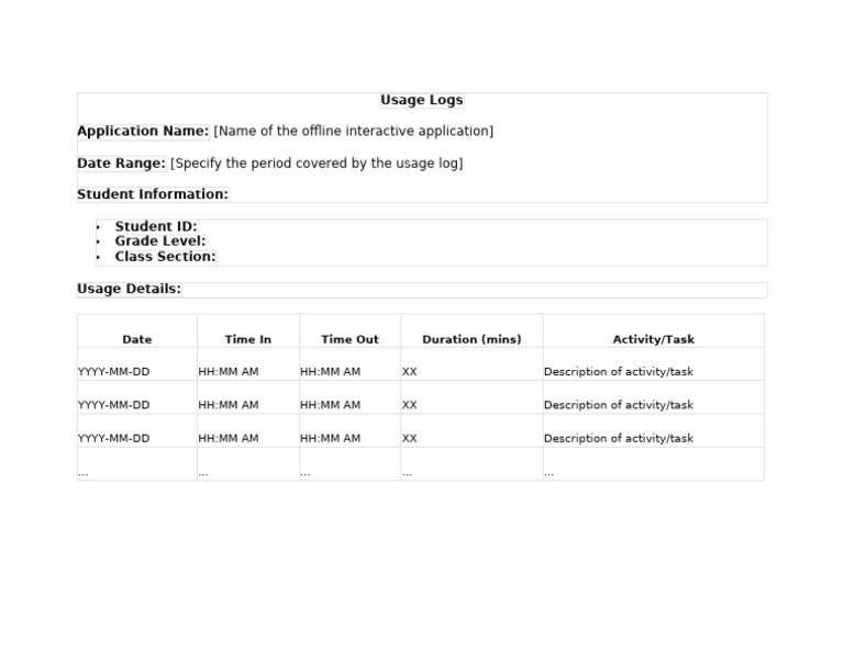 Usage Logs | PDF