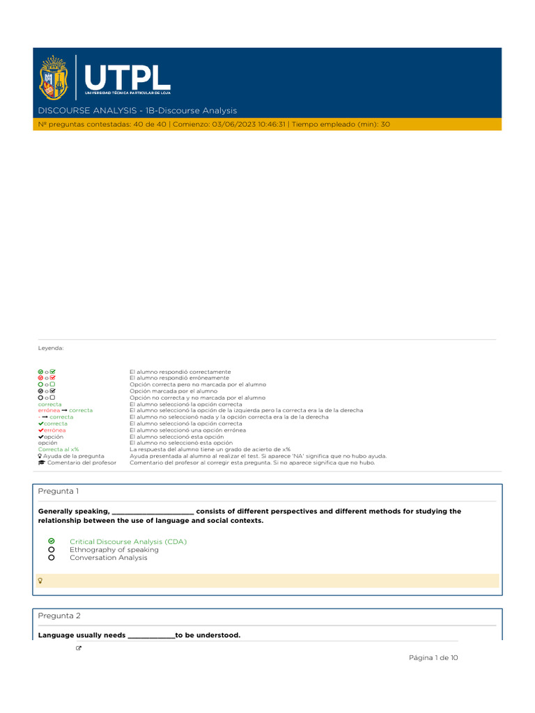 DISCOURSE ANALYSIS - 1B-Discourse Analysis Notebook - Unlocked | PDF