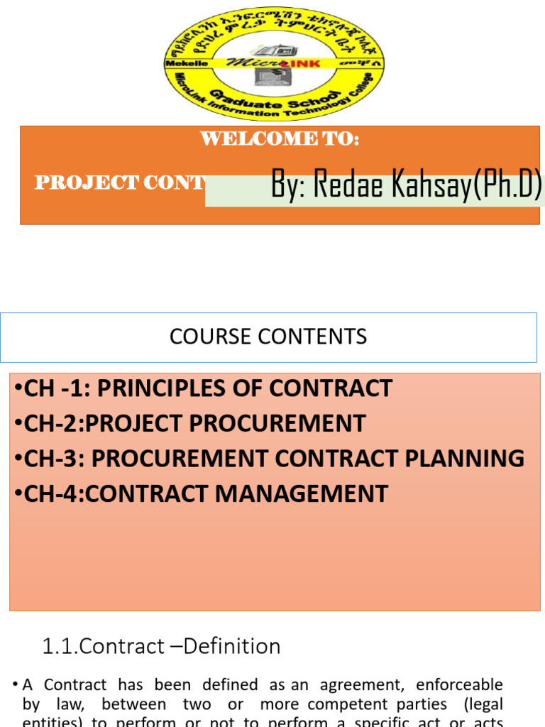 Contract and Procurement Principles | PDF | Public–Private Partnership ...