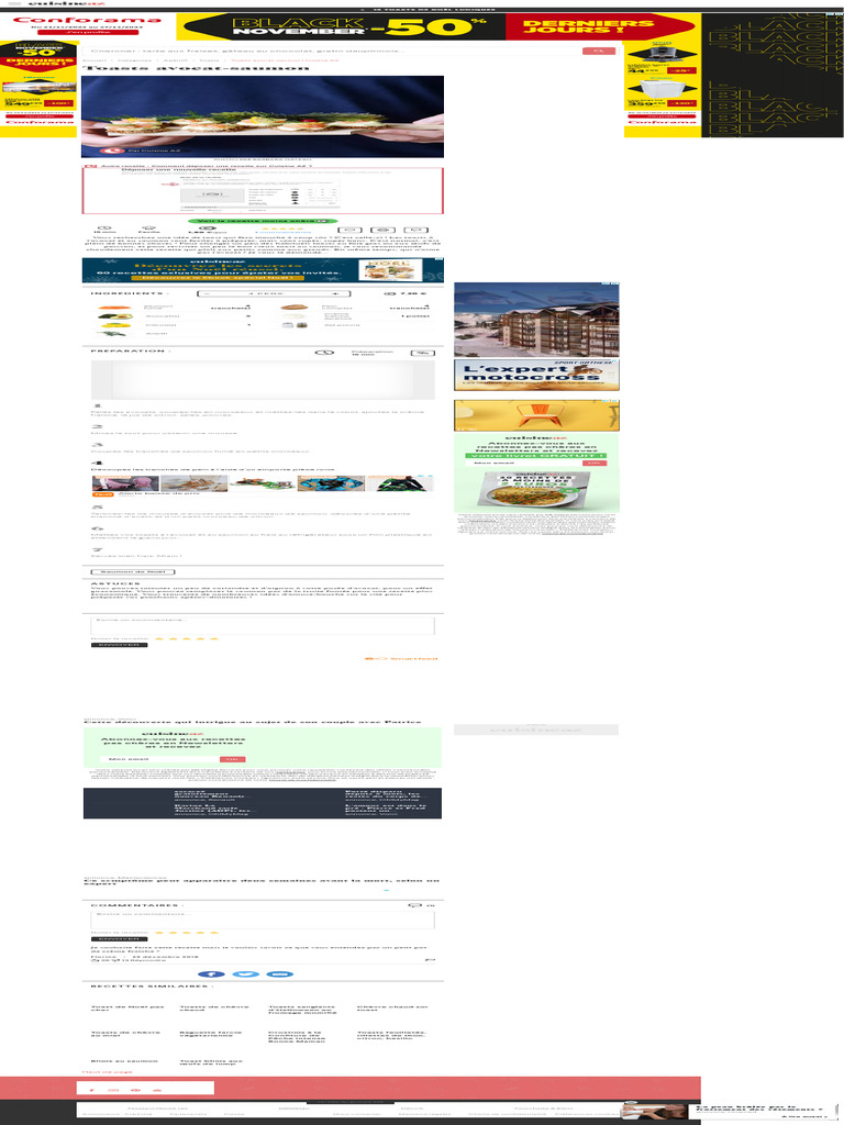 Toasts avocat-saumon faciles et rapides | PDF | Cookie (informatique ...
