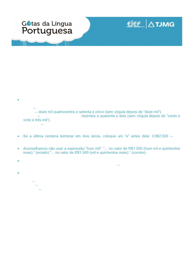 Como Escrever Números por Extenso | PDF