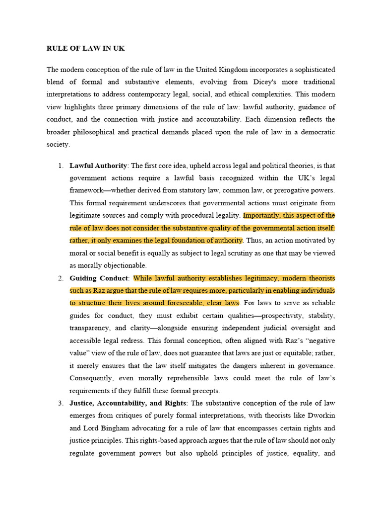 Rule of Law Uk and Usa | PDF | Rule Of Law | Judicial Review