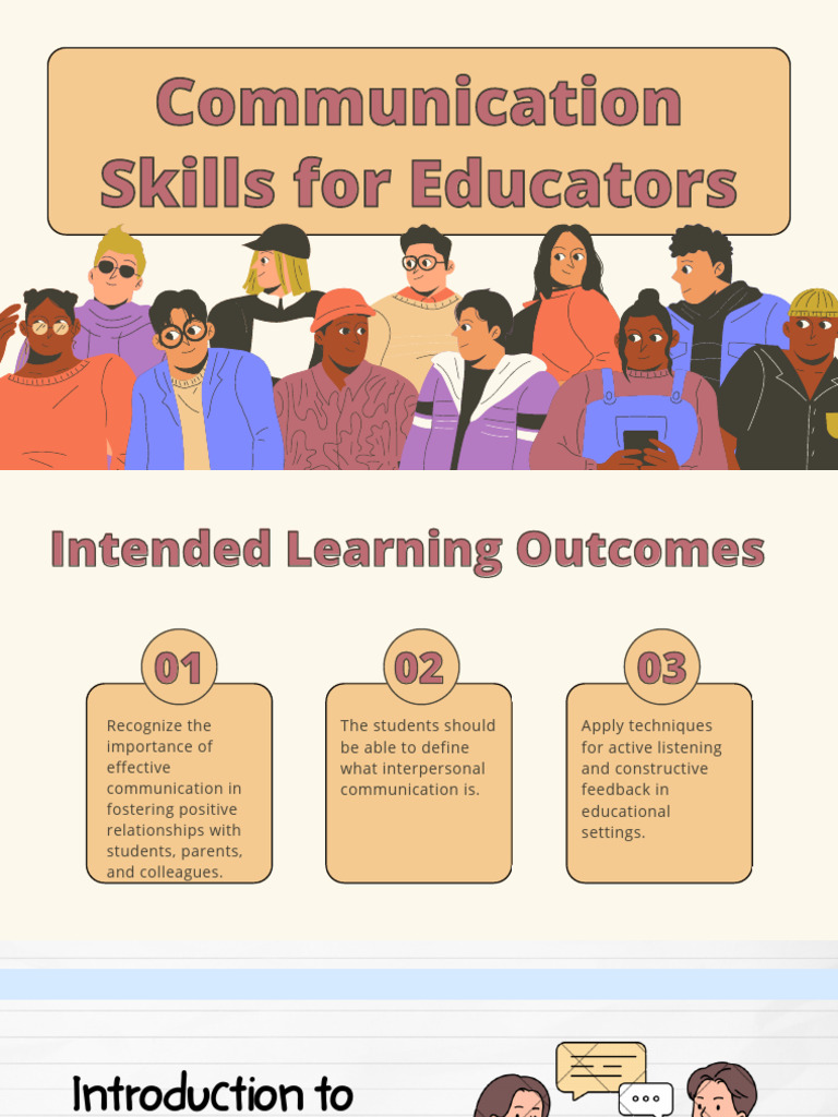 Communication Skills for Educators | PDF | Communication | Body Language