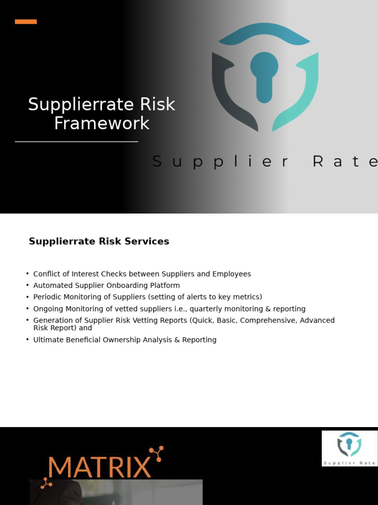 Supplierrate Risk Framework | PDF | Business | Economies