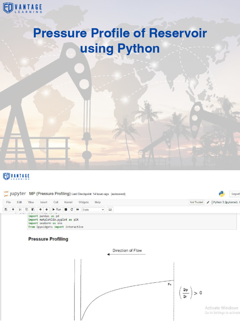 Pressure Profile of Reservoir Using Python-3 | PDF