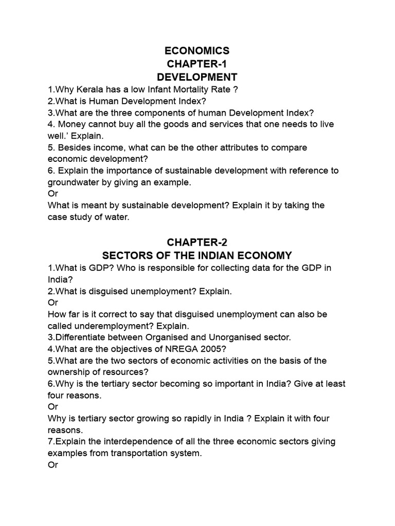Sst Imp Ques(Eco) | PDF | Economy Of India | Credit