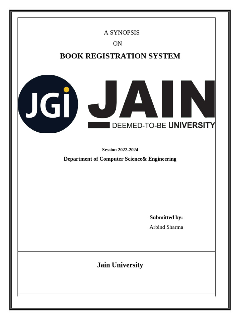 Synopsis For Course Registration System | PDF