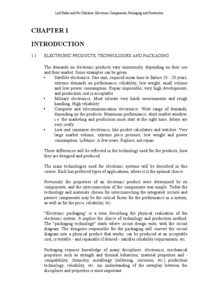 Electronic Components and Packaging Guide | PDF | Integrated Circuit ...