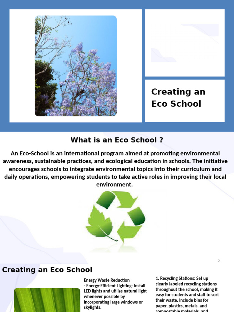 Eco School | PDF | Recycling | Economy And The Environment