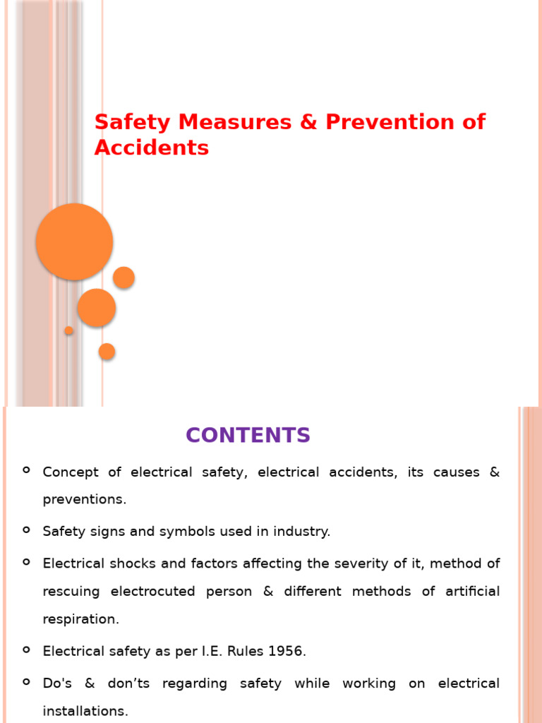 Electrical Safety: Accident Prevention Guide | PDF | Electrical Wiring ...