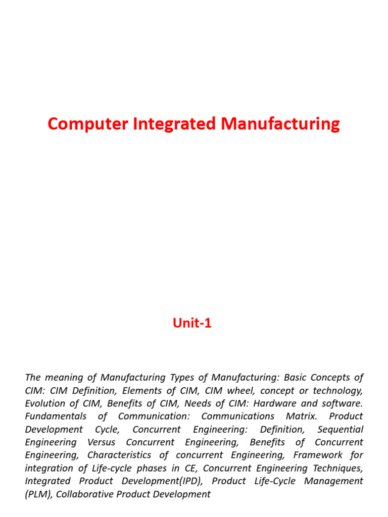 CIM and Product Development Insights | PDF | Product Lifecycle | Business