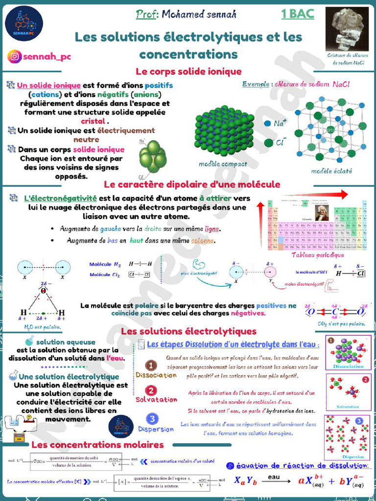 Les Solutions Électrolytiques Et Les G Concentrations | PDF