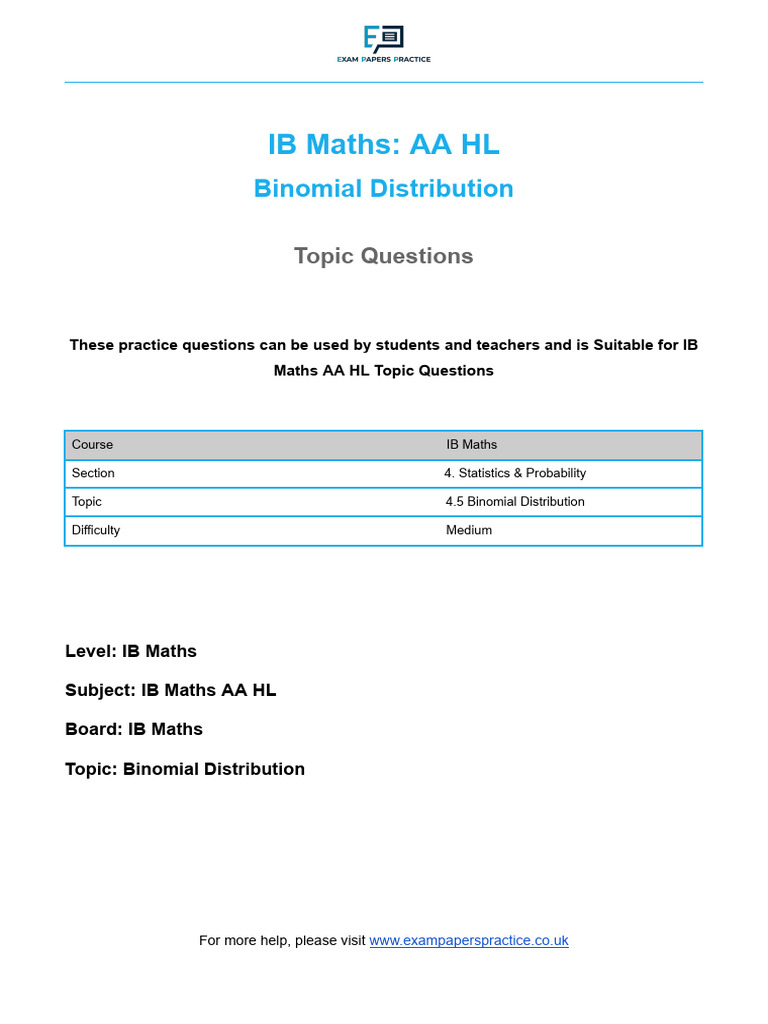 Binomial Distribution | PDF | Career & Growth