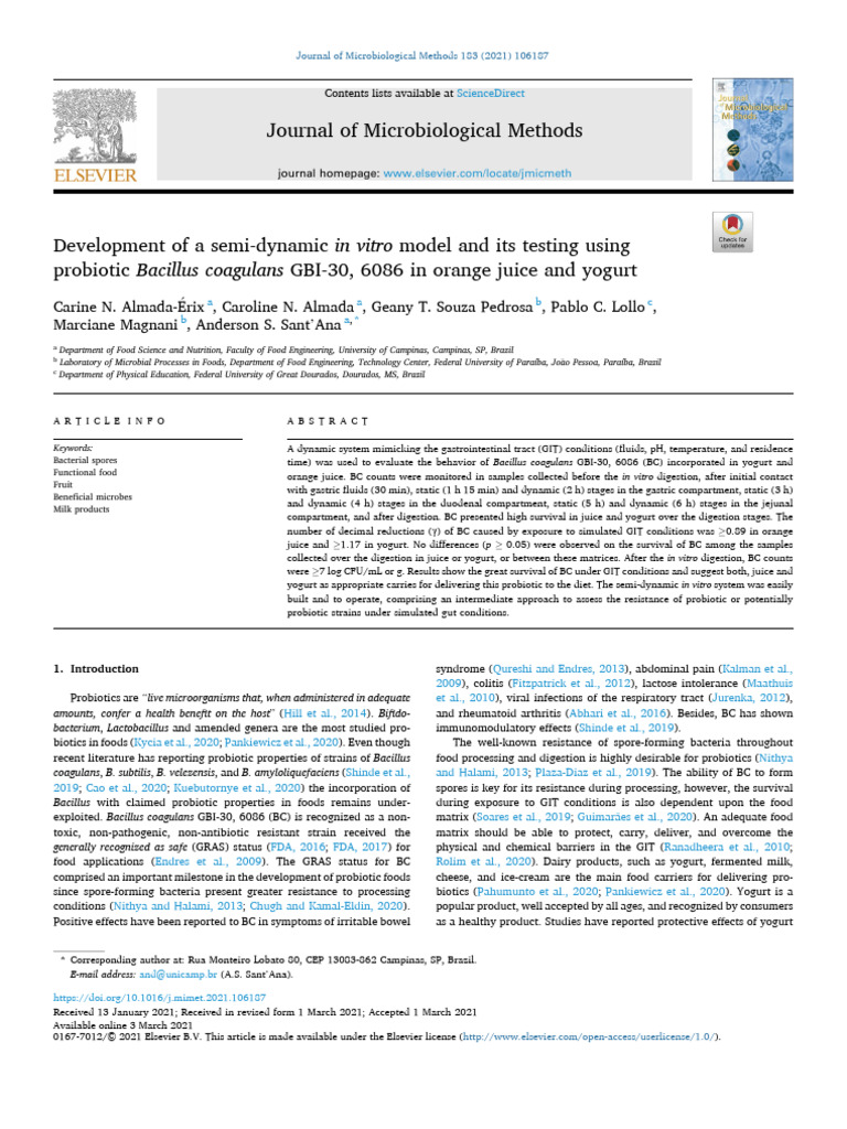 Development of A Semi-Dynamic in Vitro Model and Its Testing Using ...