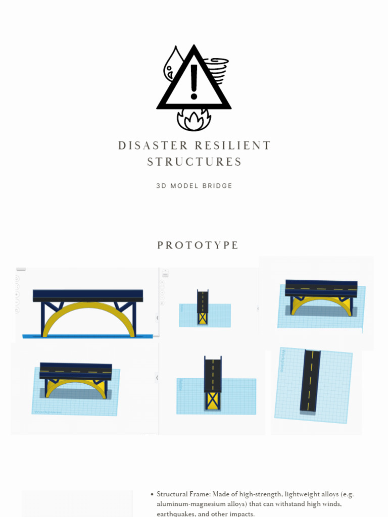 Disaster-Resilient Bridge Prototype Design | PDF | Concrete | Shape ...