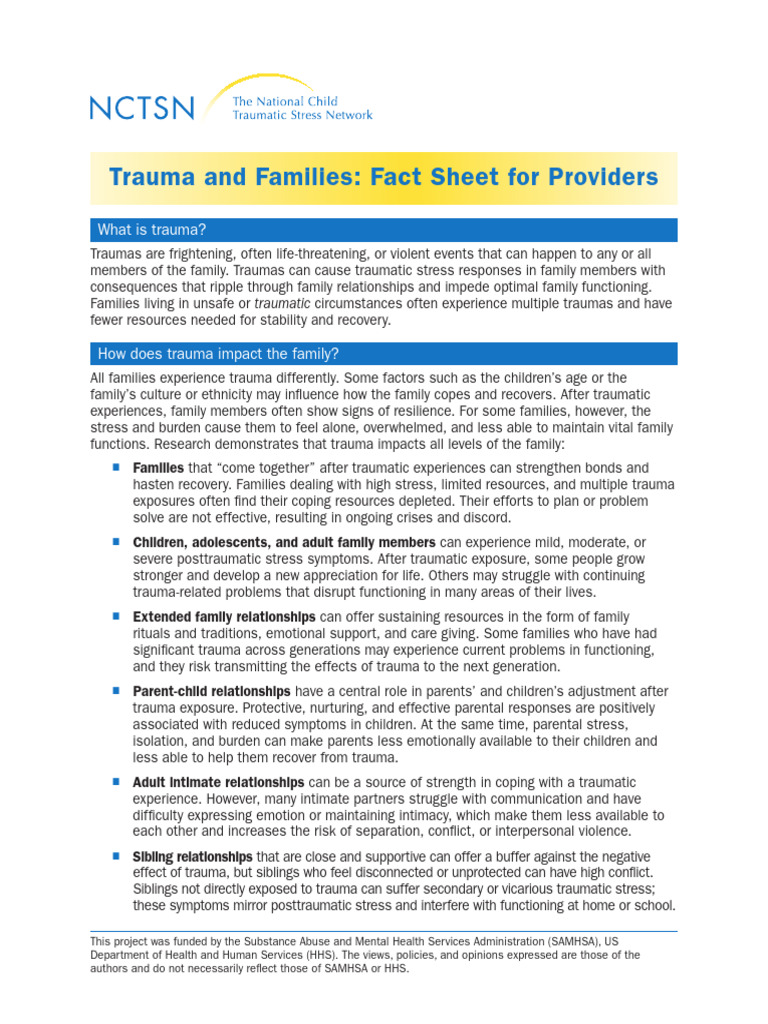 Trauma's Impact on Family Dynamics | PDF