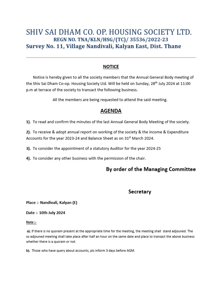 AGM Meeting. | PDF