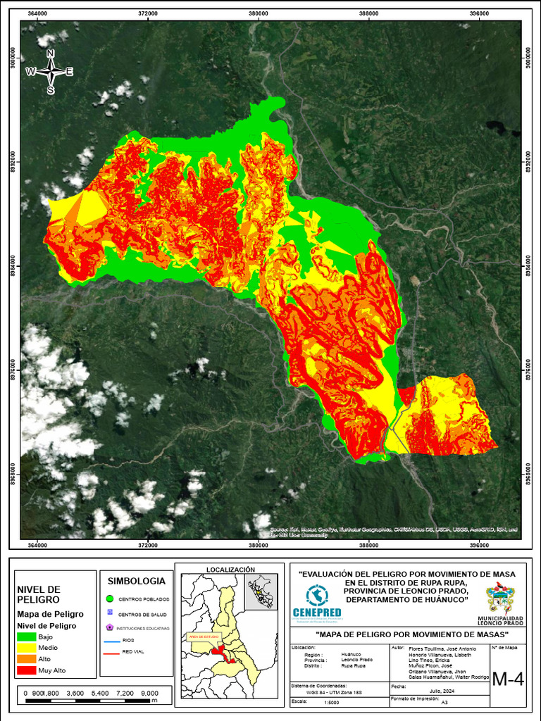 Mapa de Peligro por Movimiento de Masas en Rupa Rupa | PDF
