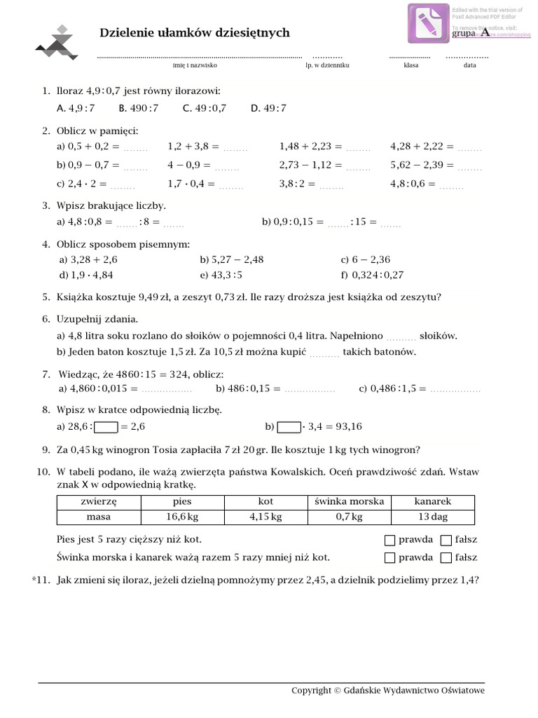 dzielenie-ulamkow-dziesietnych-test-pdf