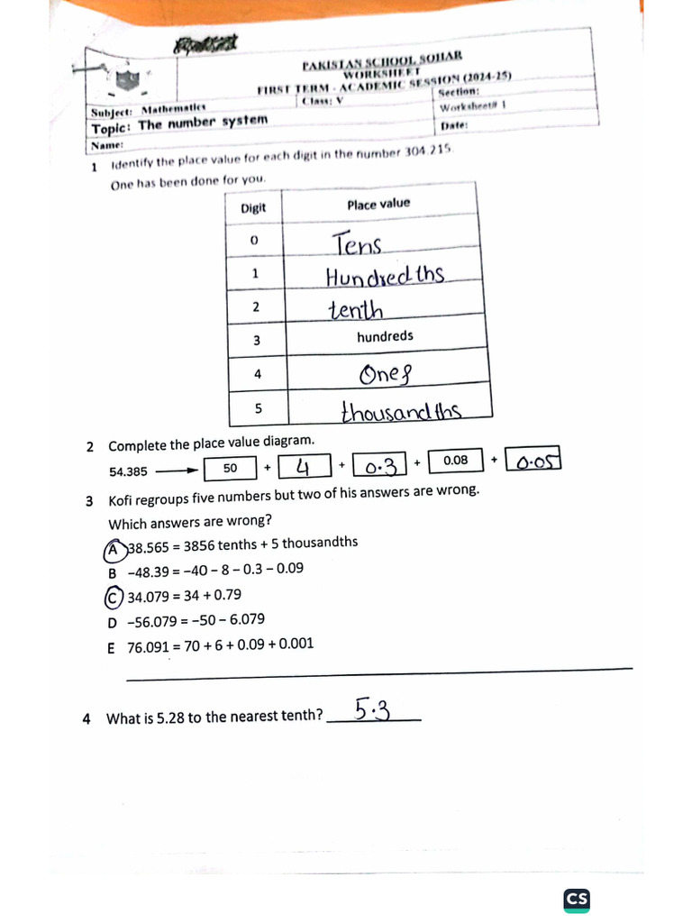 Solved Worksheets | PDF