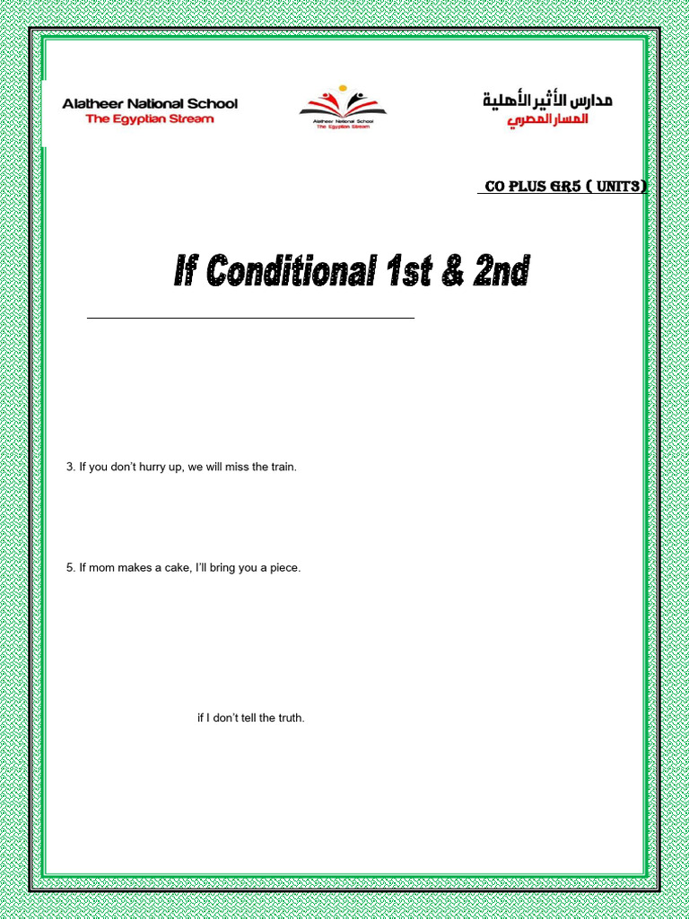 If Conditional 1st&2nd GR5 | PDF | Logic | Mathematical Logic