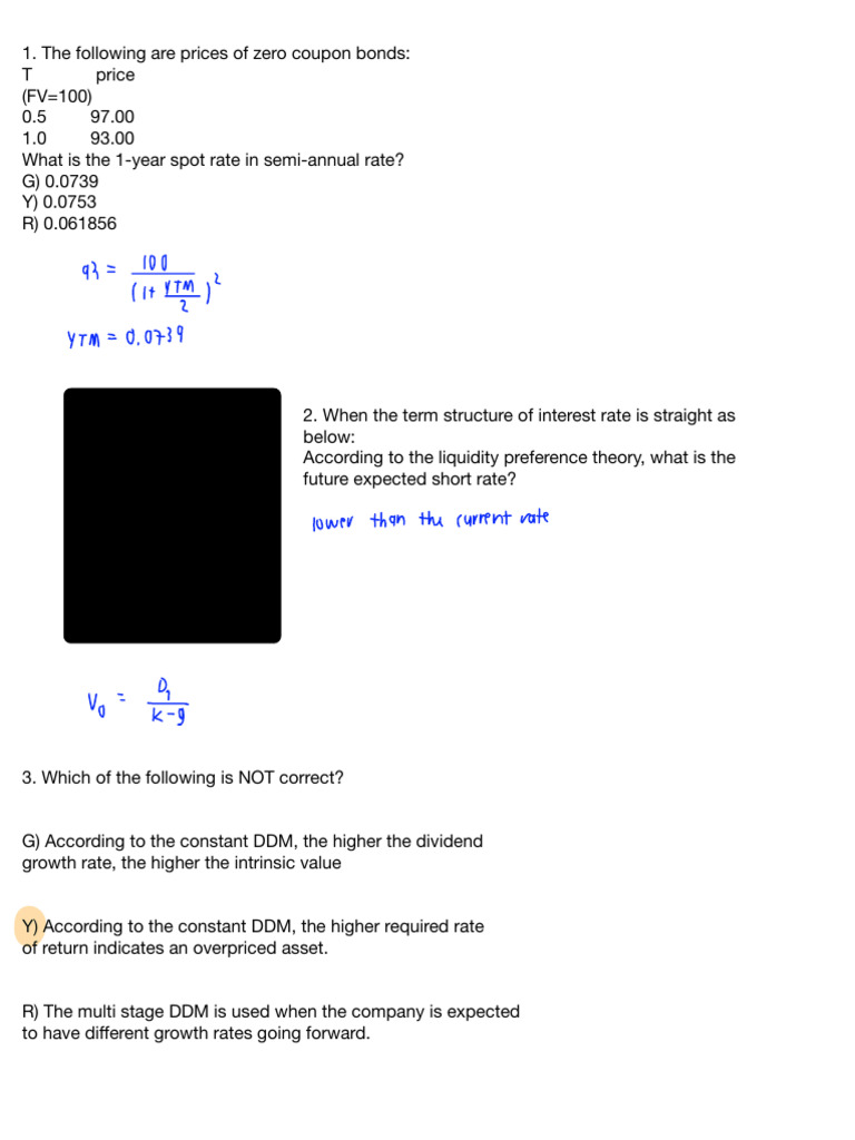 Zero Coupon Bonds and DDM Analysis | PDF | Finance & Money Management
