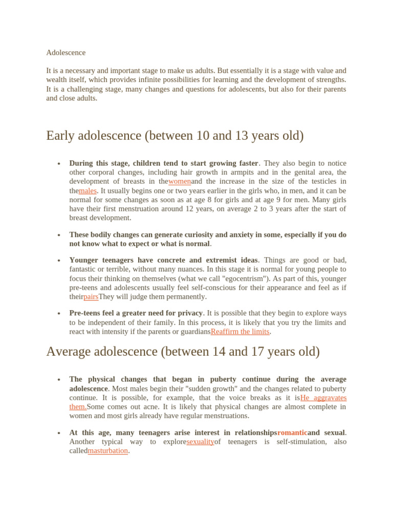 Understanding Adolescence | PDF | Adolescence | Childhood