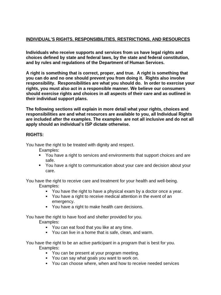 Individual Rights and Responsibilities Guide | PDF | Justice | Crime ...