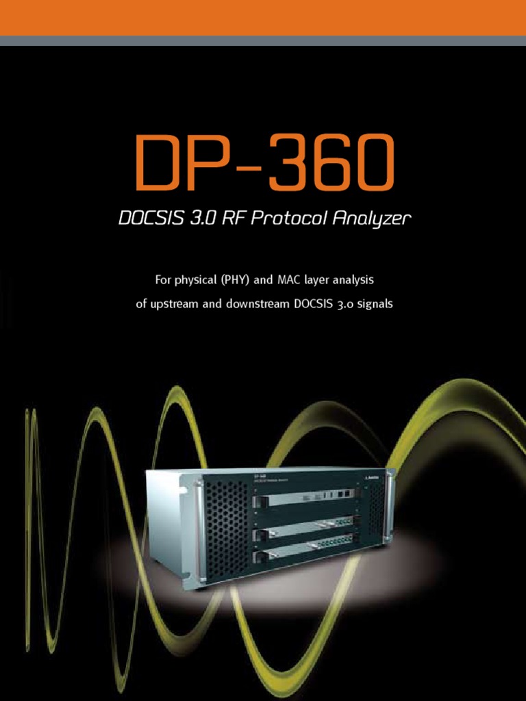 DP-360 DOCSIS 3.0 Analyzer Overview | PDF | Electronics | Media Technology