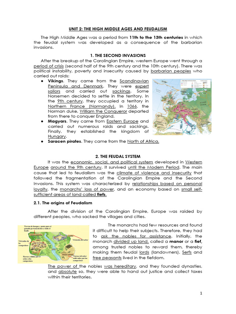 High Middle Ages and Feudalism Overview | PDF | Catholic Church | Abbot