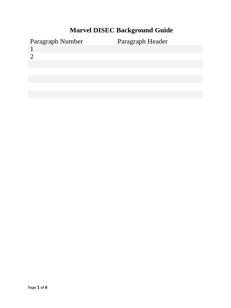 Marvel DISEC Background Guide | PDF | Politics | History