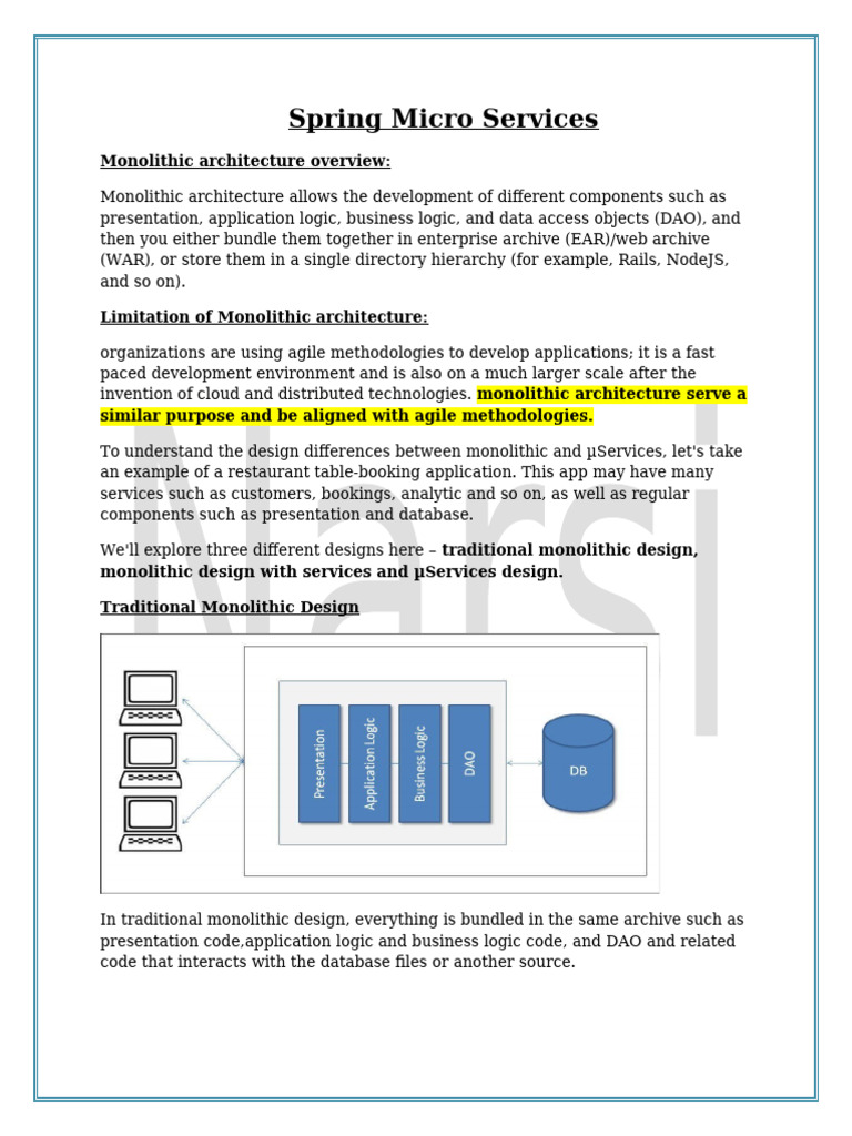 Microservices Architecture Overview | PDF | Service Oriented ...