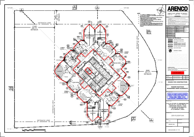 A115_25th Floor Plan as Revised | PDF | Architectural Elements | Real ...