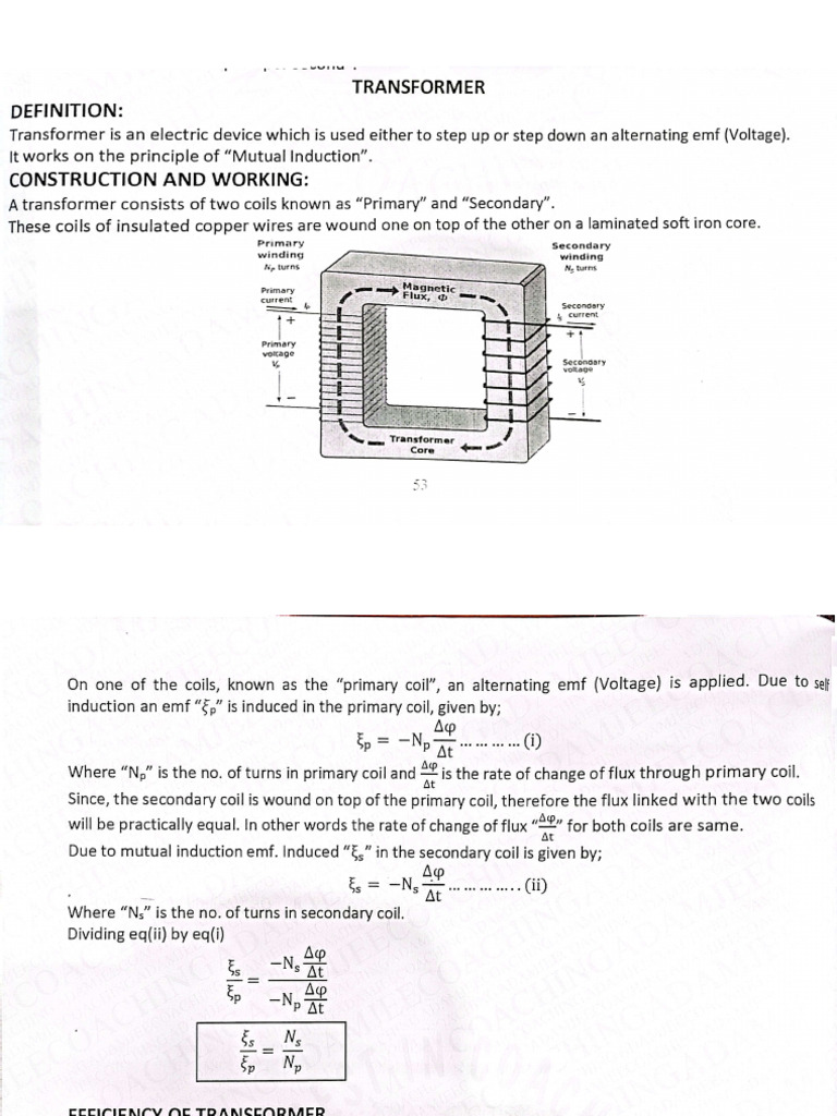 UNIT 19 (Transformer) | PDF