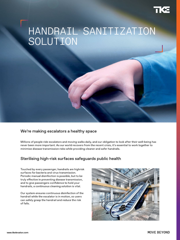 Continuous Escalator Handrail Disinfection | PDF | Disinfectant | Escalator