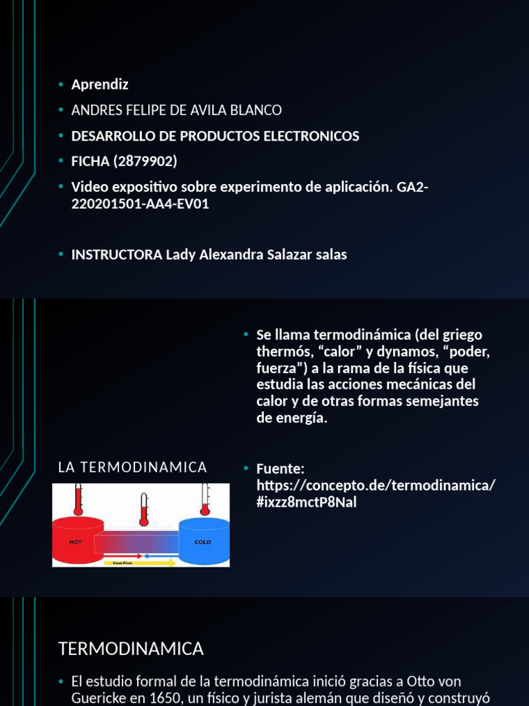 La Termodinamica | PDF | Termodinámica | Radiación electromagnética