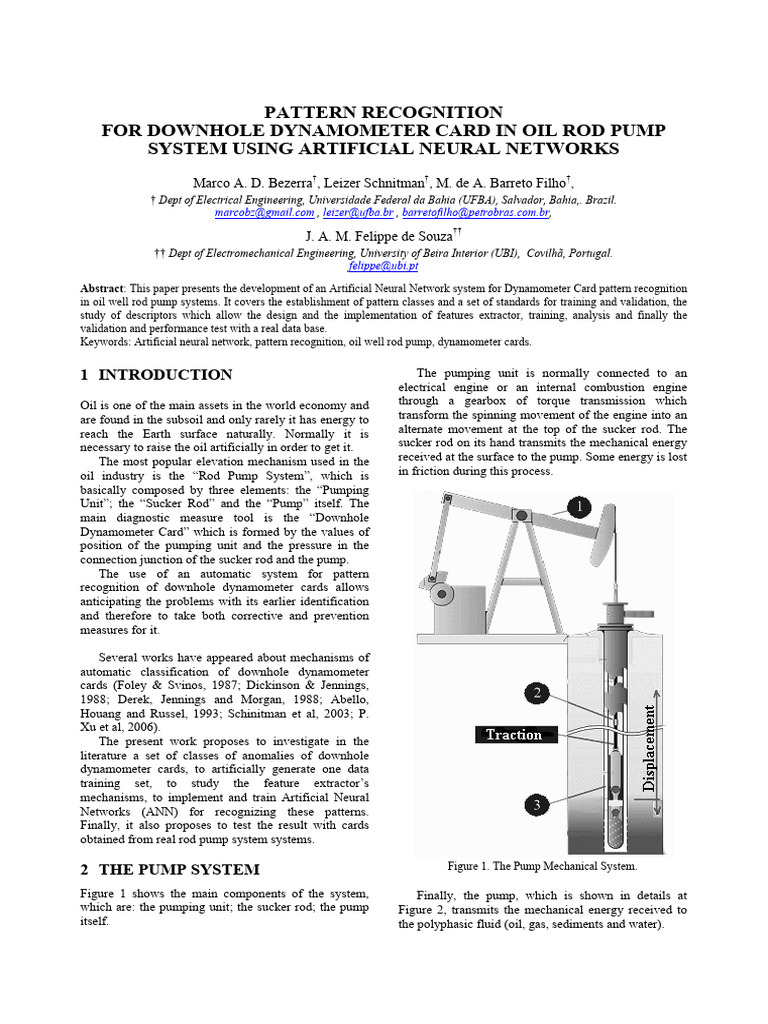Downhole Pump Card Pattern Recognition | PDF | Pump | Artificial Neural ...