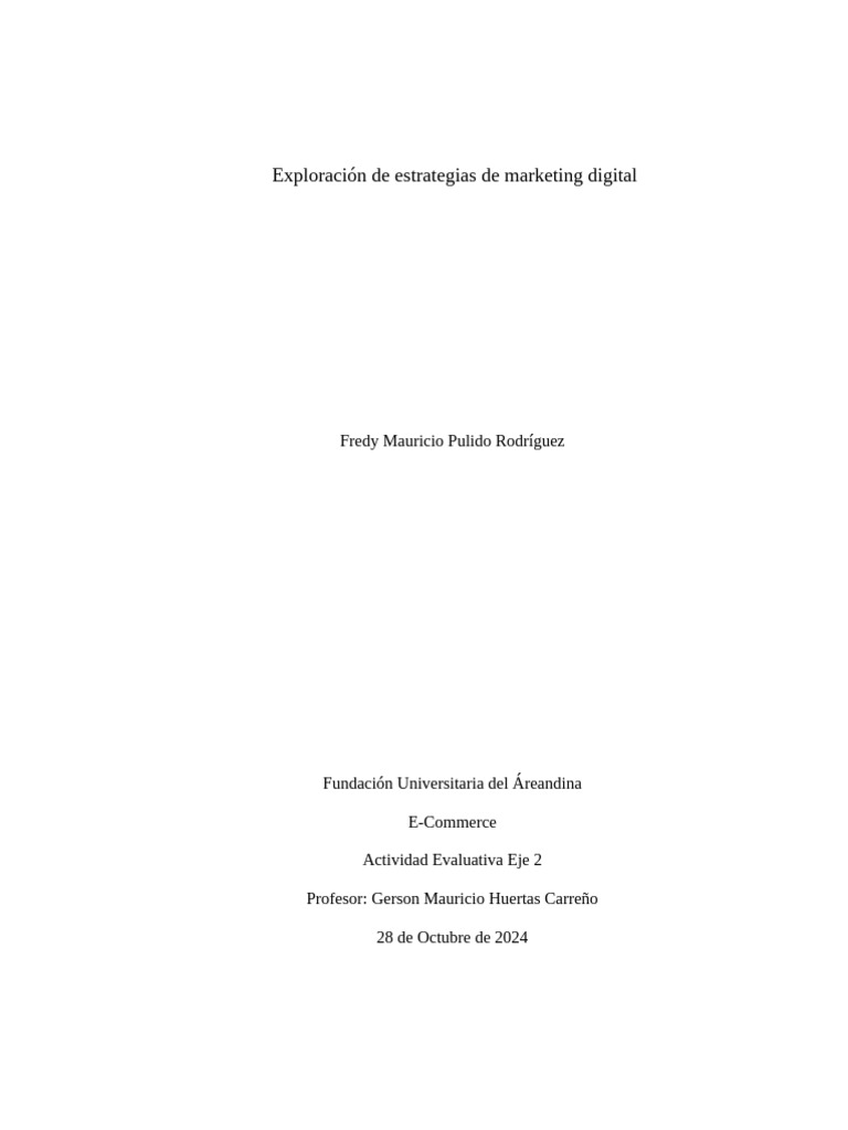 Estrategias de Marketing Digital E-Commerce | PDF | Comercio ...