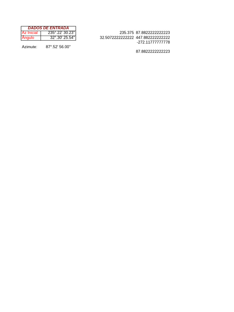03 - Cálculo Do Azimute A Partir Do Ângulo Horizontal | PDF