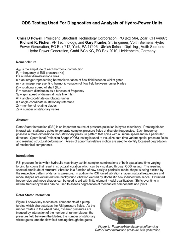 Analisis Modal - ODSTesting-Used-Diagnostics-Analysis-Hydro-power-Units ...