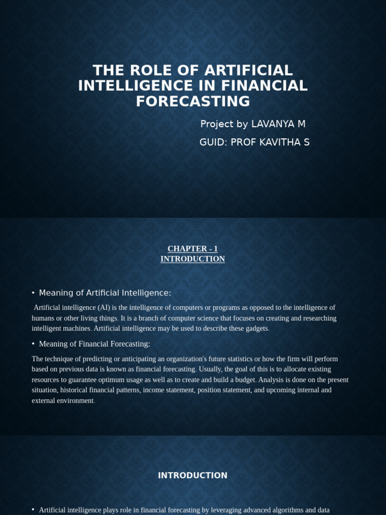AI's Impact on Financial Forecasting | PDF | Artificial Intelligence ...