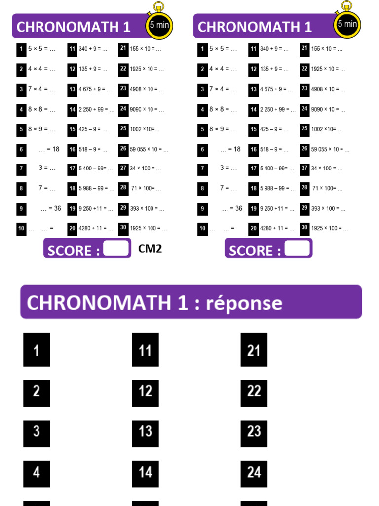 Chronomath CM2 1 | PDF