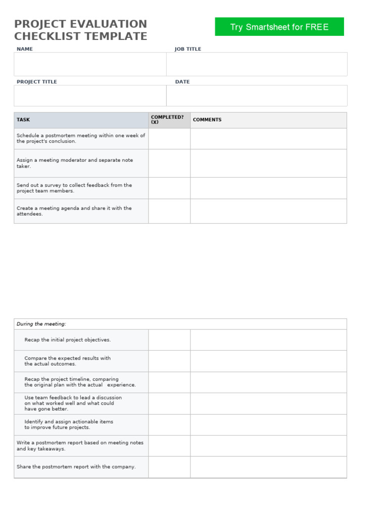 IC Project Evaluation Checklist 11342 WORD PDF