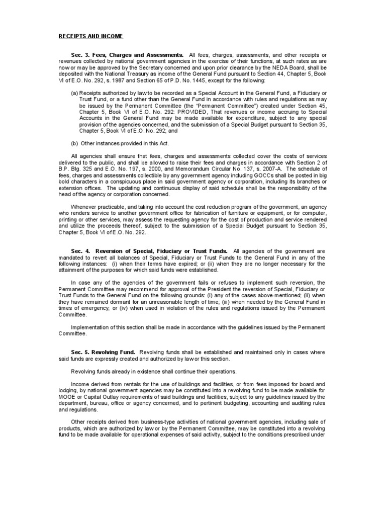 GAA 2012 General Provisions Expense Welfare